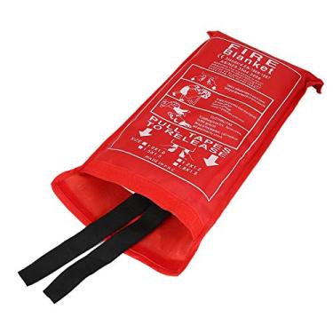 Imagem de MUNEFE Fiberglass Emergência Cobertor De Segurança Contra Incêndio para Cozinha Camping Lareira Grill Car (1.2mx1.2m)
