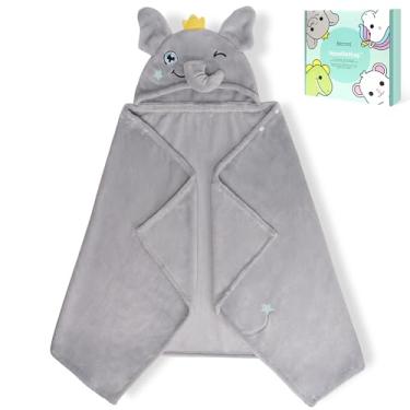 Imagem de HECCEI HoodieHug Toalhas de bebê, toalha de banho de lã coral premium com tamanho grande ultra absorvente para conforto do bebê - ótimo presente para recém-nascidos, crianças pequenas e crianças