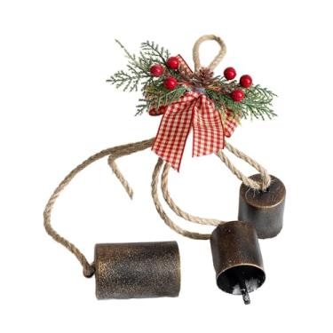 Imagem de KiBcsLic Enfeite de sino de Natal para pendurar em árvore de Natal, pingente decorativo vintage para jardim, festival, restaurante, Style a
