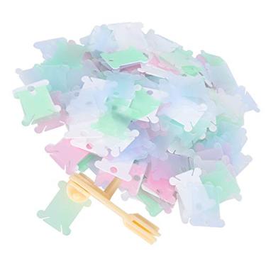 Imagem de RiToEasysports Placa de Costura DIY de 240pcs Com Invólucro Manual, Cartões de Bobina de Barbatana de Plástico para Projetos Envoltos Em Cruz, Cores Diferentes/1.1in