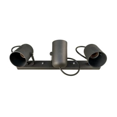 Imagem de Luminária Teto Trilho 3 Spots Direcionáveis Luxo Preto 1273