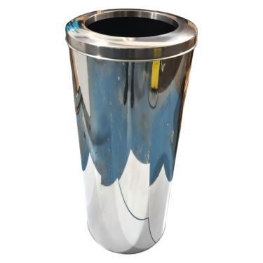 Imagem de Cesto Lixeira Em Aço Inox Com Aro Cozinha Banheiro 22 Litros