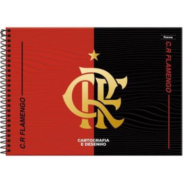 Imagem de Caderno Desenho UNIV Capa Dura Flamengo 80F - Foroni