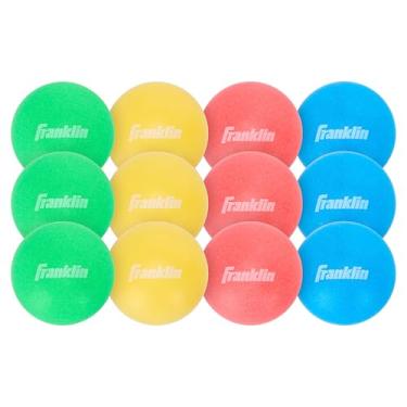 Imagem de Franklin Sports Bolas de pingue-pongue - tamanho oficial + peso laranja 40 mm bolas de tênis de mesa - qualidade profissional de uma estrela - durável de alto desempenho - coloridas - pacote com 12