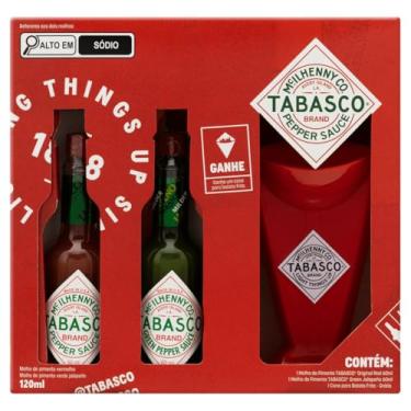Imagem de Kit Molho Pimenta Tabasco Vermelha E Jalapeño Verde - 60ml cada + Cone De Fritas