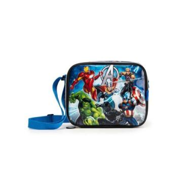 Imagem de Lancheira Térmica Infantil Masculina Vingadores Azul - Bagaggio, U