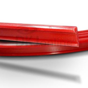 Imagem de Perfil Plástico Vareta Chata para Toldos em PVC Vermelho - Rolo de 6 M
