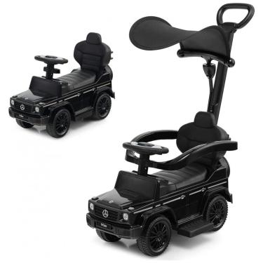 Imagem de Carrinho de Passeio Infantil 3 em 1 com Alça, Buzina e Compartimento de Baixo do Assento para Crianças de 1 a 3 Anos, Costzon Mercedes Benz