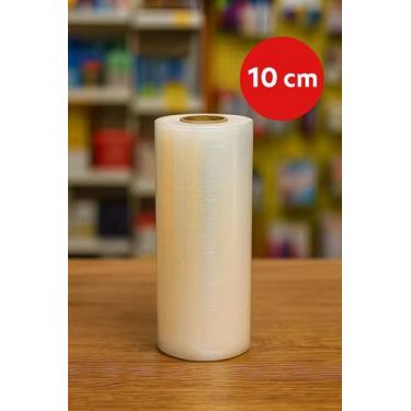 Imagem de Rolo Filme Stretch Manual Transparente 100m Plastico Embalagens Produt