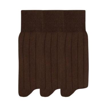 Imagem de Kit 3 Pares De Meia Social Cano Longo Canelada Mash Algodão Cotton, Ma