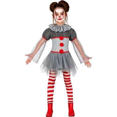 Imagem de Fantasia Halloween Infantil pra Meninas Palhaça Assassina de Luxo com 