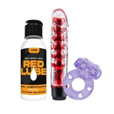Imagem de Kit Vibro Personal com Anel Peniano e Lubrificante Red Lube 120ml - Ap