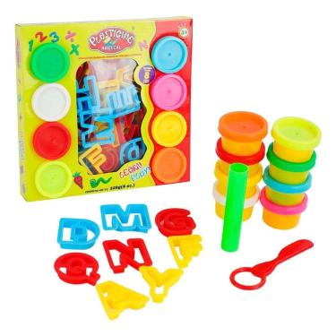 Imagem de Massinha de Modelar 36 Peças Moldes Alfabeto - Tudo em Caixa