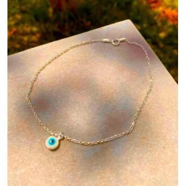 Imagem de Tornozeleira Olho Grego 6mm - Anícia Jóias e Semijoias