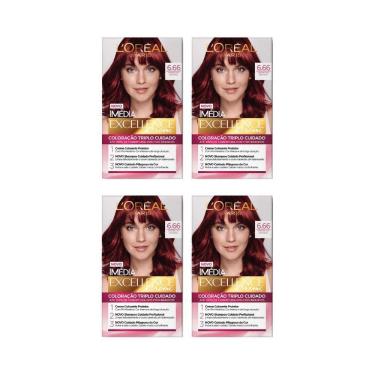 Imagem de Coloraçao Imedia 6.66 Vermelho Intenso-Kit C/4Un