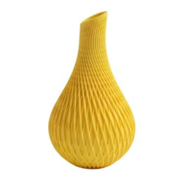 Imagem de Vaso de Flor Decorativo Elegante Moderno Chique Sala Decor Decoração Escolha a Cor (Amarelo)