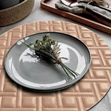 Imagem de 4 Jogo Americano Bag Alto Padrão Impermeável Redondo Re Pvc