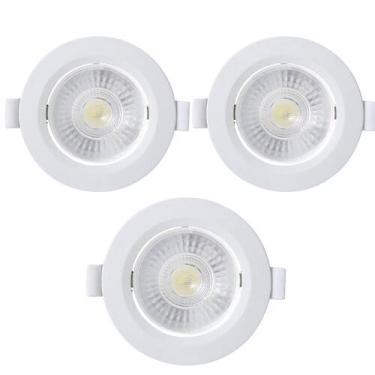 Imagem de Kit 3 Spot Embutir Taschibra Alltop Redondo Led 7W 3000K