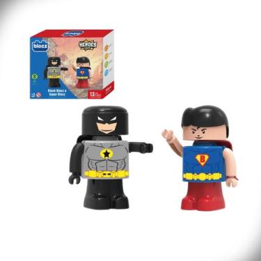 Imagem de Blocos de Montar Black Blocz e Super Heroes League 13 Peças Blocz