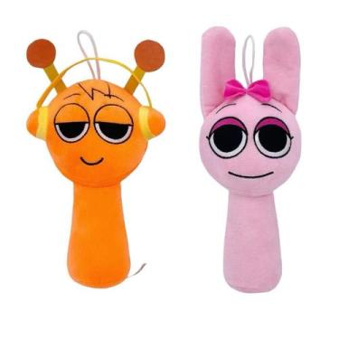 Imagem de Brinquedo de pelúcia Sprunki Game Wenda Grey 25 cm para crianças e adu