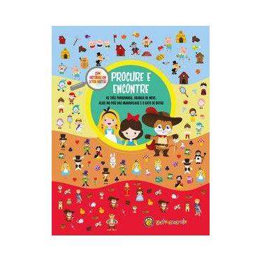 Imagem de Procure e encontre: Os três porquinhos, Branca de neve, Alice no país 