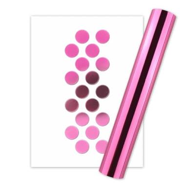 Imagem de Folha ativada por calor, rolo de folha quente ativado por calor, folhas de transferência de folha para uso em scrapbooking com canetas e adesivos/cola 16,4 pés x 15 cm (rosa)