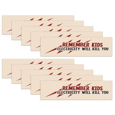 Imagem de 10 adesivos Remember ity Will Kill You, 10 x 0,95 polegadas, sinais ian, adesivos de capacete rígidos, à prova d'água, adesivo de aviso de colarinho azul para chapéu rígido de caixa de medidor