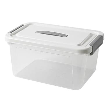Imagem de Caixa Organizadora Multiuso com Tampa, Plástico Branco, 20 Litros, Armazenamento Doméstico