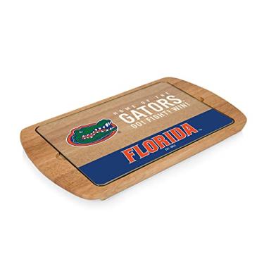Imagem de PICNIC TIME Tábua de queijo NCAA Florida Gators com tampa de vidro, travessa de servir, tábua de queijo, tábuas de charcutaria (parawood)