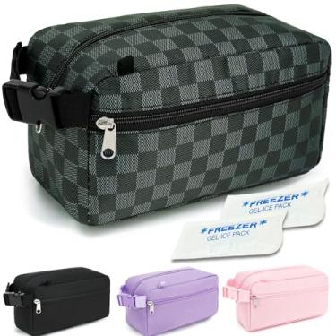 Imagem de GYEUKHAM Lancheira congelável, bolsa de lanche congelável, mini bolsa térmica para viagem/trabalho, pequena bolsa isolada, lancheira térmica pequena com pacotes de gelo, bolsa de lanche isolada com