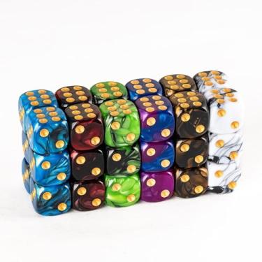 Imagem de Poludie 36 PCS D6 dice 16mm Acrylic 6 Sided Dice Game Dice for RPG MTG DND Dice Table Games and Board Games.