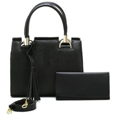 Imagem de Bolsa Feminina Transversal Pequena Estilo Casual Para Dia A Dia Tendência Da Moda (Preto)