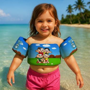 Imagem de Boia de Braço Colete Infantil para Nadar Praia Piscina Estampa Turminh