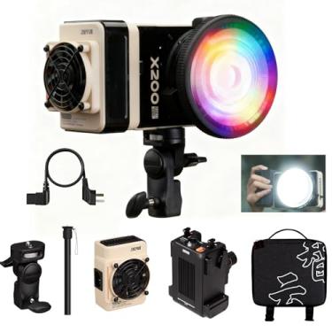 Imagem de Zhiyun Molus X200 RGB Combo, Luz de Vídeo LED de 200W, Luz de Cor Total 2500K-10000K, CRI≈95 TLCI≈97, 13400Lux, com Hub de Expansão de Bateria Multifuncional, Montagem Bowens