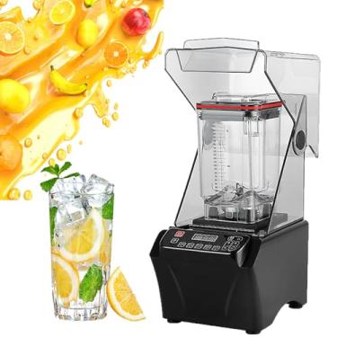 Imagem de Liquidificador EléTrico - Liquidificador De 2000w Com Tampa Isolante Sonora, Painel Inteligente E Copo De 2000ml. Ideal Para Preparar Smoothies, Nozes, Cubos De Gelo E Frutas