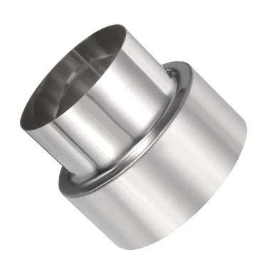 Imagem de PATIKIL Conector redutor de adaptador de exaustão de 8,9 cm ID para 7 cm OD, acoplador de duto redondo universal de tubo de fogão de aço inoxidável para aquecedores de água, fogões de madeira