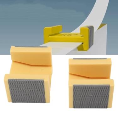 Imagem de 2 peças de braçadeira de borda de borda, ferramenta de alinhamento de plástico para folheado de madeira e PVC, ferramenta multifuncional de prensa de fita de borda para móveis, armário faça você mesmo