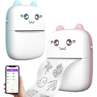 Imagem de Mini Impressora Térmica Sem Fio Bluetooth Etiqueta Fotos Lembretes BT 200dpi