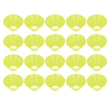 Imagem de 20 peças de cones de campo de treinamento de futebol, multifunções PE conjunto de cone de disco de treinamento de futebol para esportes ao ar livre (amarelo)