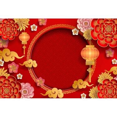 Imagem de 1,5 x 0,9 m Vermelho Feliz Ano Novo Chinês Decorações Feliz Tema Clássico Chinês Festa Lunar Primavera Festiva Celebração Suprimentos Festa de Ano Novo Boa Sorte Bênção Chinês Família Pingente