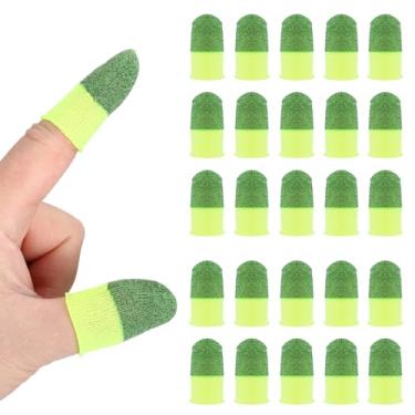 Imagem de PATIKIL Manga de dedo para controle de polegar, pacote com 40 luvas de dedo para jogos móveis, luvas de ponta de fibra prateada, anti-suor, respirável para dispositivos de tela sensível ao toque
