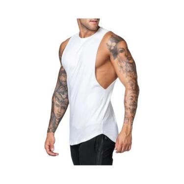 Imagem de Camiseta Regata Masculina De Verão Para Academia, Algodão Respirável, 