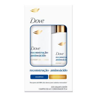 Imagem de Kit Dove Reconstrução e Aminoácido Expert em Danos Shampoo 350ml e Condicionador 175ml