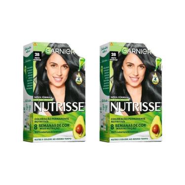 Imagem de Coloraçao Nutrisse 28 Preto Azulado Acai - Kit Com 2Un