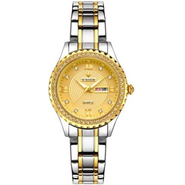 Imagem de Relógio De Pulso Feminino Fino Com Strass Moda Casual