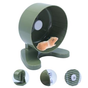 Imagem de Roda de hamster, rodas de exercício super silenciosas de 16,5 cm, rodas de corrida silenciosas com rolamentos duplos, 3 métodos de instalação, serve para qualquer gaiola de hamster, brinquedo para