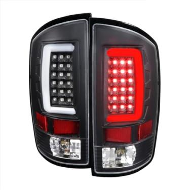 Imagem de Spec-D Tuning Barra de luz LED preta alojamento luzes traseiras de lente transparente compatível com Dodge Ram 1500 2007-2008, Dodge Ram 2500/3500 2007-2009 conjunto de par esquerdo + direito