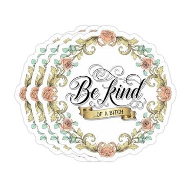 Imagem de (3 peças) Adesivo Be Kind of A B*tch, adesivos engraçados para adultos, adesivo de laptop gentil, adesivo de vinil impermeável de 10 cm para laptop, garrafas de água, telefone