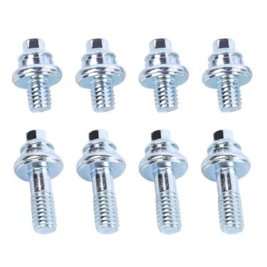 Imagem de Hovom 4 pares de parafusos de terminal de bateria de poste lateral de 0,95 cm, pino extensor lateral de bateria de carro de ferro galvanizado, 2 comprimentos diferentes, substituição de conector de