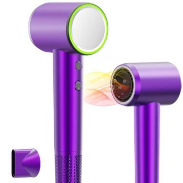Imagem de maxodo Secador De Cabelo Iônico Alta Velocidade, 110.000 Rpm, Leve E Portátil Para Viagens, Operação Silenciosa, Ideal Mulheres Com Cabelos Grossos, Qualidade Profissional Salão, Roxo